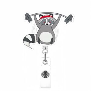 Weightlifting bear + transparent swivel clip
