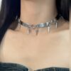 Wholesale Rivet Necklace Metal Punk Style Pendant Women's Simple Cold Style Hot Girl Choker Neck Chain Small Internet Celebrant Collar