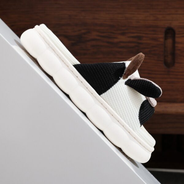 Wholesale 2024 cross-border hot cow linen slippers home thick bottom Amazon SHEIN tiktok temu delivery