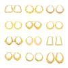 Wholesale 1 Pair Basic Simple Style Classic Style U Shape Geometric Round Plating Titanium Steel Earrings
