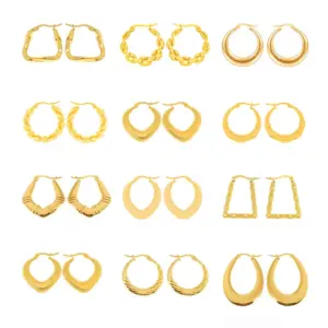 Wholesale 1 Pair Basic Simple Style Classic Style U Shape Geometric Round Plating Titanium Steel Earrings