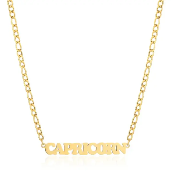 Wholesale Jewelry Simple Style Constellation 304 Stainless Steel 18K Gold Plated Plating Pendant Necklace