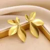 1 Pair Princess Cute Sweet Flower Flowers 304 Stainless Steel Imitation Gold Electroplating Ear Studs