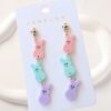 Wholesale European and American Cross-border Easter Bunny Earrings Cute Bunny Earrings Easter Party Ear Jewelry