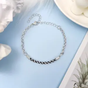 O-Ring Chain Milan Rope Black and / White