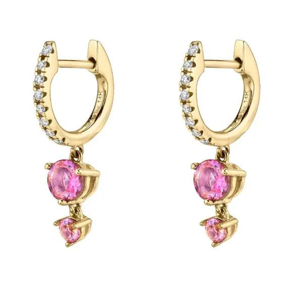 Wholesale 1 Pair Elegant Lady Heart Shape Plating Inlay Copper Zircon 18k Gold Plated Drop Earrings