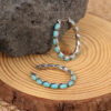 Wholesale Western Style Turquoise Earrings Personalized Ethnic Style Turquoise Earrings