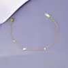 Wholesale 304 Stainless Steel Heart Shape Ion Plating (IP) 18K Real Gold Plated Cute Waterproof Non Tarnish Bracelets