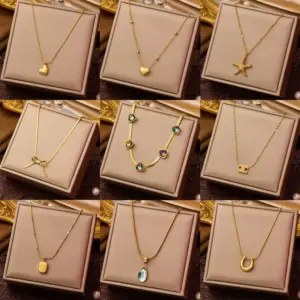 Wholesale New Fashionable Titanium Steel Necklace Women's Clavicle Chain Non-Fading Stainless Steel Jewelry Versatile Live Broadcast Bestseller