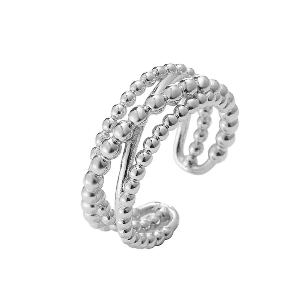 Wholesale Retro French Style Simple Style Daisy Copper 18k Gold Plated Open Rings In Bulk