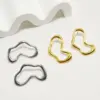 Wholesale 304 Stainless Steel Heart Shape Electroplating Golden Plated Simple Style Waterproof Non Tarnish Hollow Out Gold Silver Ear Studs