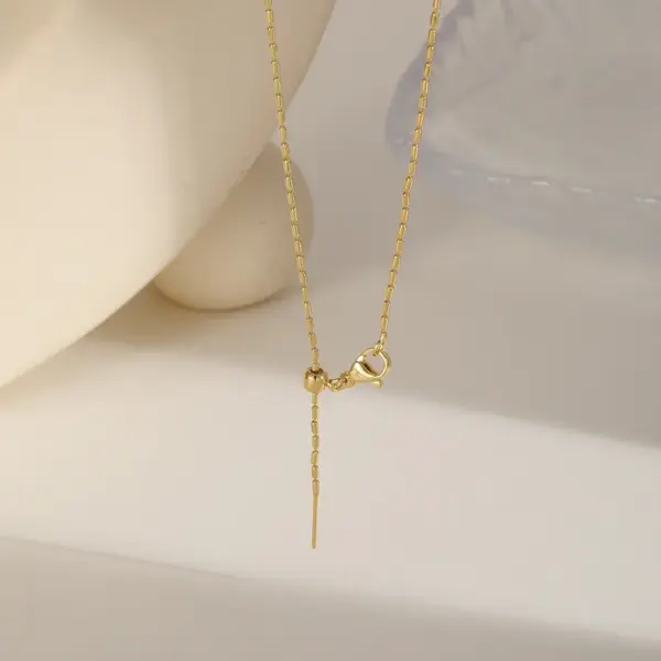 Wholesale Jewelry Casual Basic Simple Style Geometric Copper 16K Gold Plated Chain Necklace Necklace Slider Chain Cable Chain