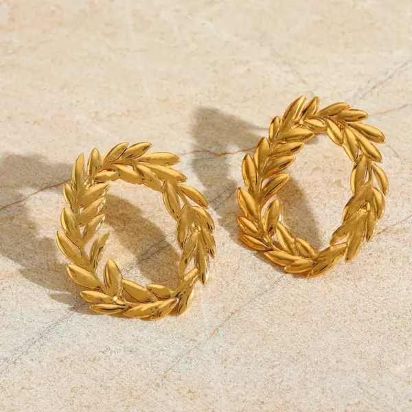 1 Pair Casual Basic Simple Style Geometric Leaves Starfish 304 Stainless Steel 18K Gold Plated Ear Studs