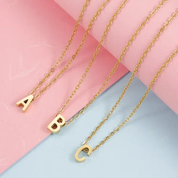 Wholesale Fashion Letter Stainless Steel Plating Pendant Necklace 1 Piece