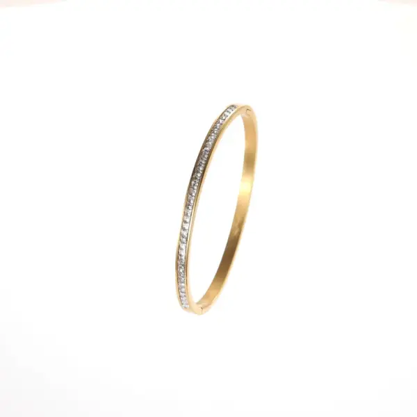 Wholesale Round Titanium Steel Retro Bangle