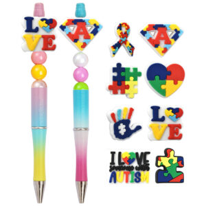 Wholesale Autism Series Multicolor Beaded Pens Focus Beads