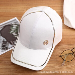 White / m standard mercerized cotton baseball cap