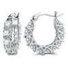 Wholesale Fashion Full Inlaid Zircon Copper Lace Earrings U-shaped Earrings