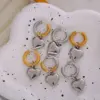 Wholesale 304 Stainless Steel Heart Shape PVD Coated 18K Real Gold Plated Sweet Waterproof Non Tarnish Plating Drop Earrings
