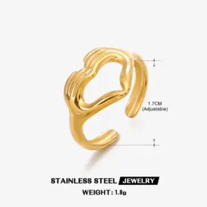 Love heart-shaped ring-ZN031G