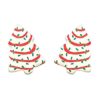 Wholesale Colorful Christmas Tree Earrings