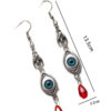 Wholesale Dark Gothic Devil's Eye Pendant Earrings Halloween Party Long Tassel Earrings