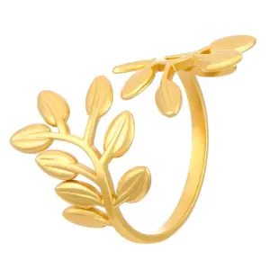 21 18k True Gold Interlaced Leaves 6049