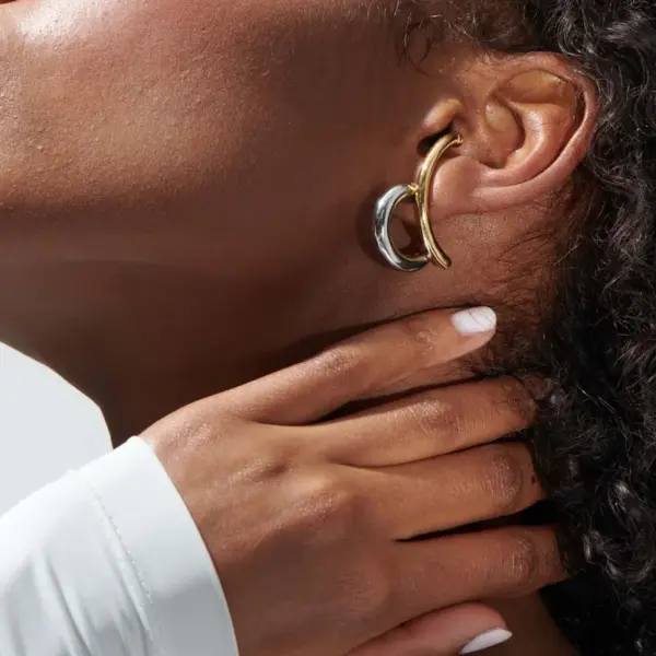 Real Gold Plated 304 Stainless Steel PVD Coated Geometric Waterproof Non Tarnish Modern Style Simple Style Commute Ear Studs For Women's