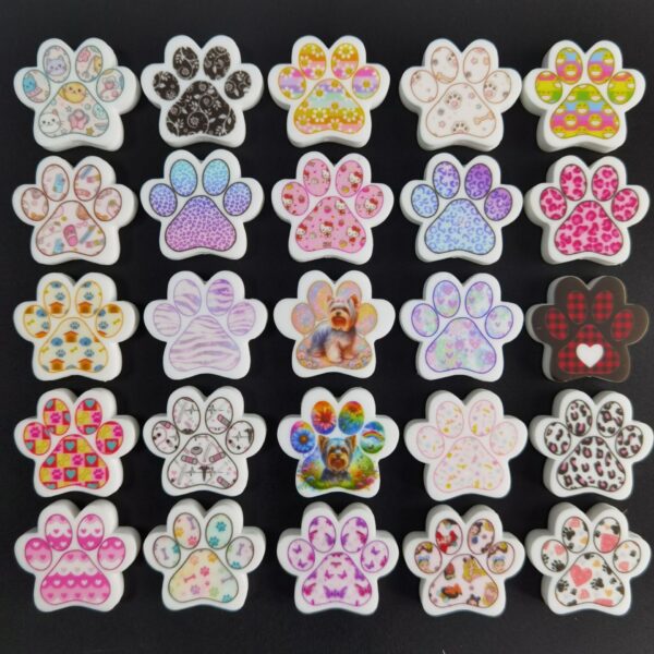 Wholesale Silicone Cat Paw Print Beads DIY Beading