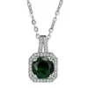 Wholesale 201 Stainless Steel White Gold Plated Gold Plated Classic Style Plating Inlay Square Glass Zircon Pendant Necklace