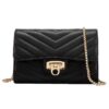 Wholesale Fashion V Embroidery Small Square Bag 2025 New Trendy All-match Lock Chain Bag Women's High-end Portable Crossbody Bag