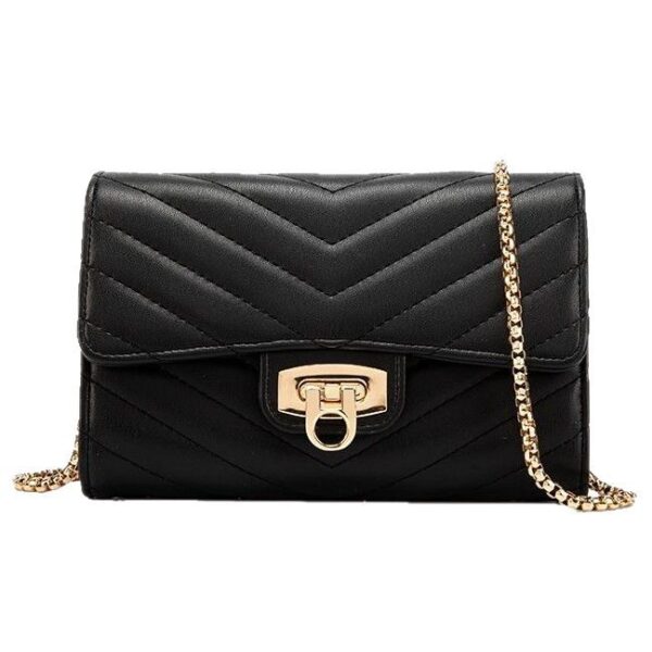 Wholesale Fashion V Embroidery Small Square Bag 2025 New Trendy All-match Lock Chain Bag Women's High-end Portable Crossbody Bag