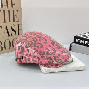 Pink leopard print - front cap / M (56-58cm) adjustable
