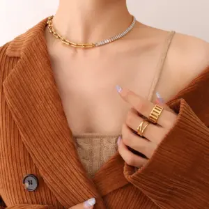 P147 Gold Necklace 40 + 5cm