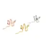 Wholesale Ear Cartilage Rings & Studs Fashion Snake Copper Plating Artificial Gemstones