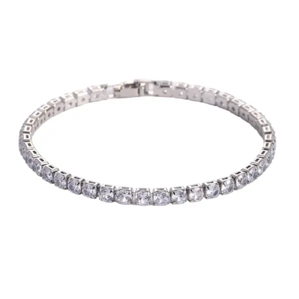 European Hip Hop 4.0 Zircon Bracelet For Men And Women Hot Sale Simple Fashion Tennis Bracelet Wholesale
