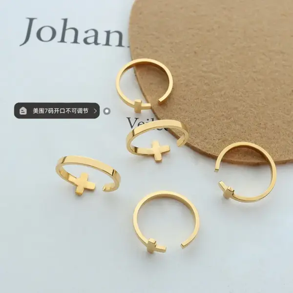 Wholesale PVD Coated Real Gold Plated 18K Gold Geometric 304 Stainless Steel Waterproof Non Tarnish
