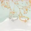 Wholesale Fashion Simple Open Cross Inlaid Zircon Copper Ring Wholesale Nihaojewelry