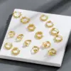 Wholesale Fashion Rabbit Geometric Plating Copper Earrings