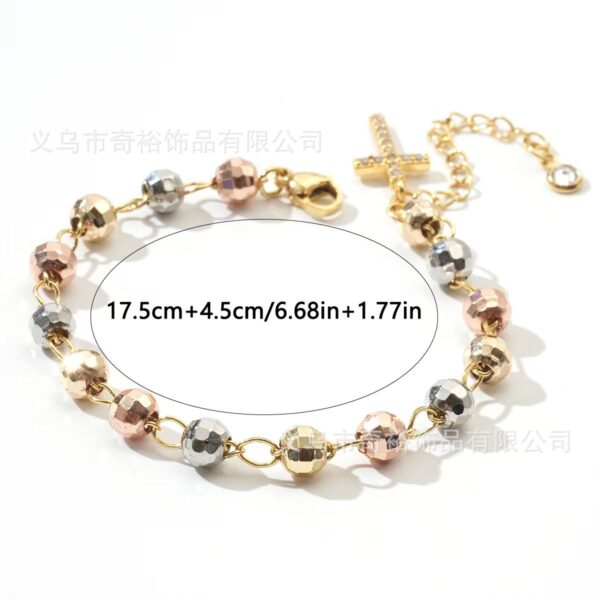 Wholesale Three-color electrophoretic laser bead women's bracelet