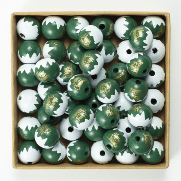 Wholesale 10pcs/pack Christmas Wooden Beads Colorfulful Wooden Beads