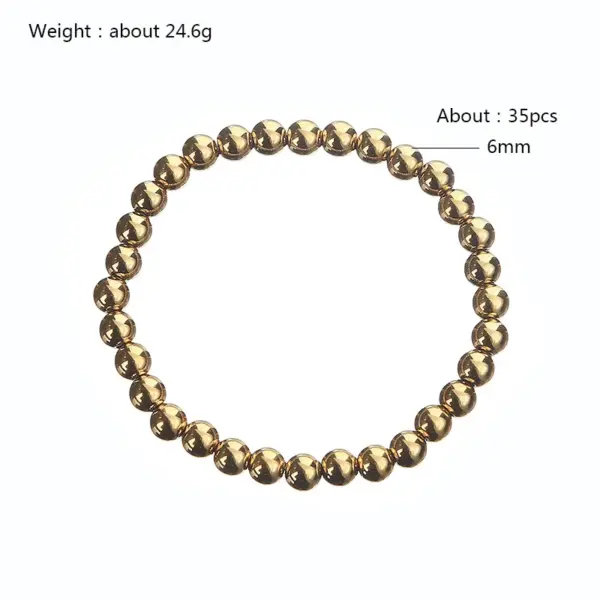 Retro Simple Style Ball Solid Color Stainless Steel Plating Bracelets
