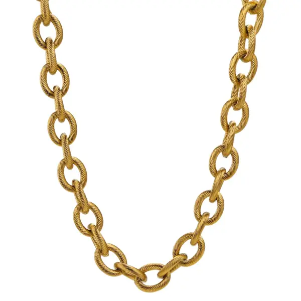 PVD Coated Real Gold Plated Geometric 304 Stainless Steel Punk Simple Style Waterproof Non Tarnish Bracelets Necklace