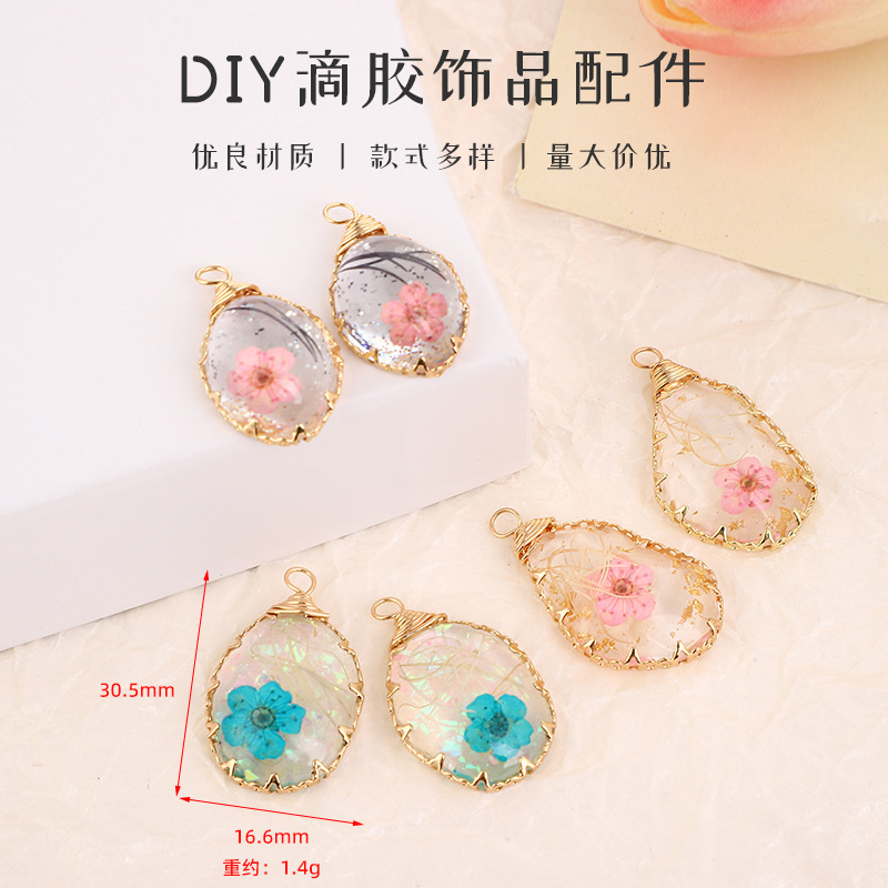 Wholesale Copper Wire Edge Winding Glue opping Jewelry Aessories DIY Transparent Bracelet Necklace Pendant
