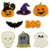 oly-d89c68f8433c91cf71479164889d3251 Wholesale Cross-Border Halloween Gold-Edged Pumpkin Embroidery Ghost Cloth Patch Computer Embroidery Clothing Accessories Patch Ironing Style