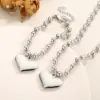 304 Stainless Steel Heart Shape PVD Coated 18K Real Gold Plated Casual Vacation Waterproof Non Tarnish Plating Bracelets Necklace