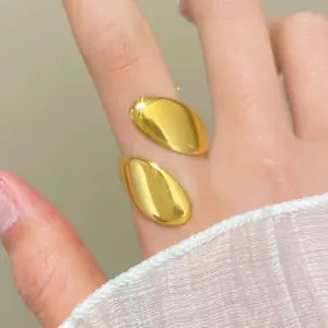 24 18K Real Gold Oval Drop X745