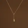 18K Real Gold Plated 304 Stainless Steel PVD Coated Water Droplets Waterproof Non Tarnish Plating Cable Chain Pendant Necklace