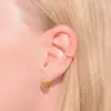 1 Pair Simple Style C Shape Plating Inlay Copper Zircon Gold Plated Ear Studs