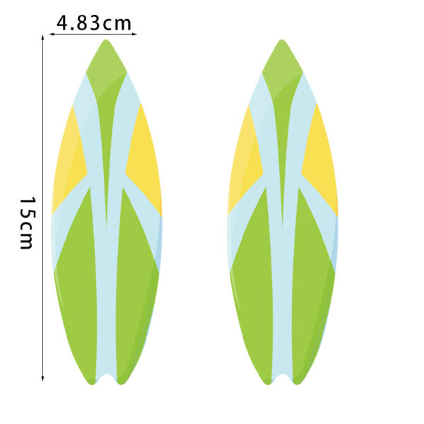 Wholesale Cross-border Summer Party Surfboard Hawaii Beach Creative Slippers Paper Card Party Scene Decoration